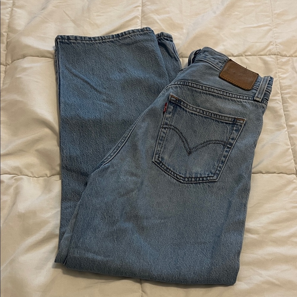 Levi's Ribcage Straight Blue Jeans